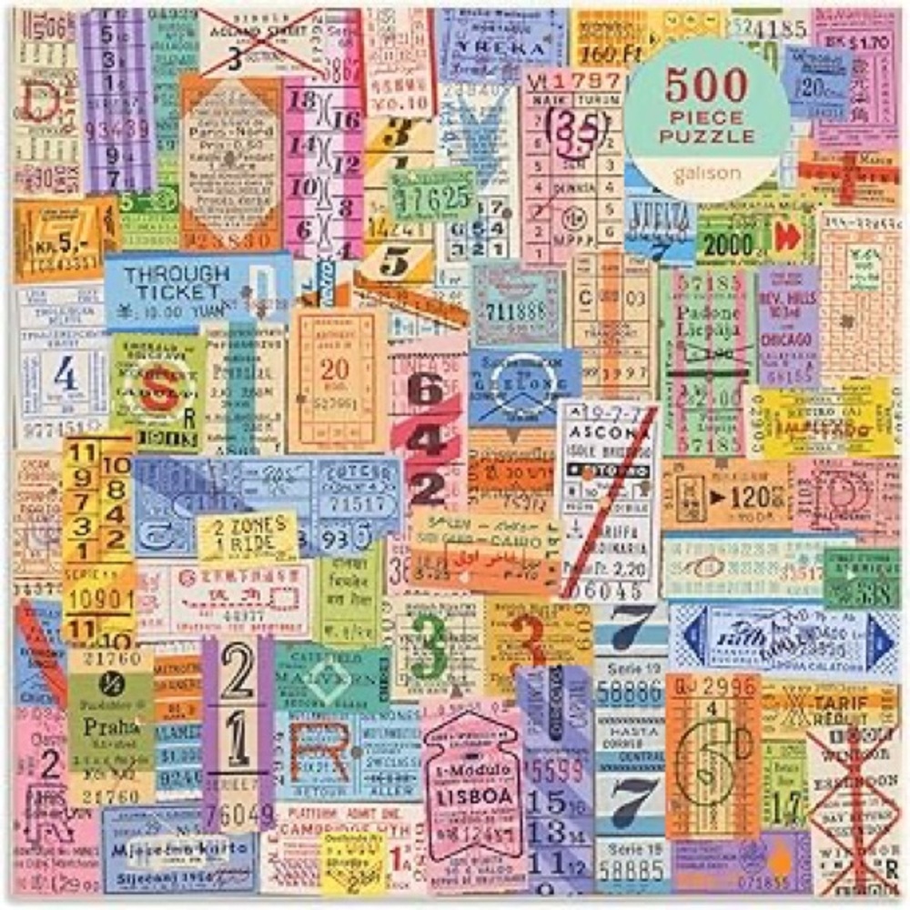 Galison vintage travel ticket puzzle